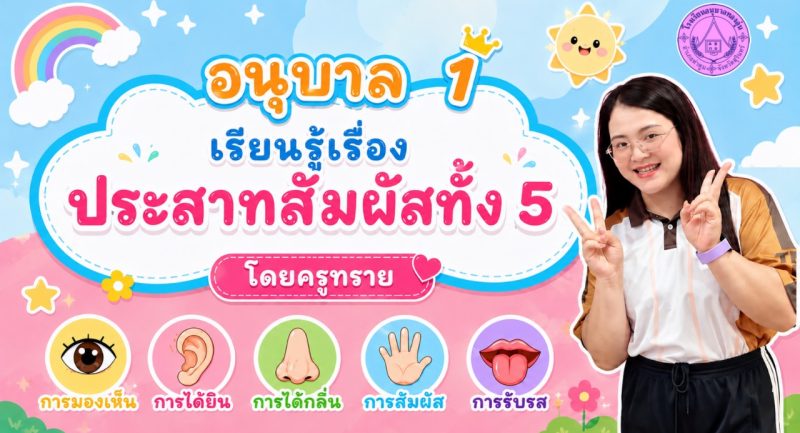 เรียนรู้เรื่องประสาทสัมผัสทั้ง 5 ระดับชั้นอนุบาล 1